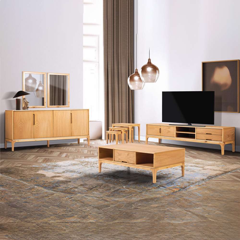 ست کامل میزتلویزیون،جاکفشی،جلومبلی و عسلی،آینه کنسول مدل لورنزو